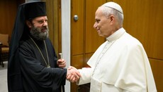 Συνάντηση Αρχιεπισκόπου Αλβανίας Ιωάννη με τον Πάπα Λέοντα ΙΔ’